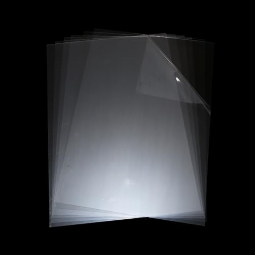 Yagrla Kristallklare Schrumpffolien, transparente Schrumpffolie, Kreativpackung, 50 Blatt, 29 x 20,3 cm