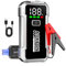 AOKBON Arrancador de Coches 4000A 12V Arrancador de batería para 8L de Gasolina o 6L de Diésel Booster con Pantalla LCD Grande Clips de Seguridad Inteligentes Carga USB y Luz LED