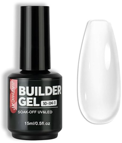 BUTBU 15ML 10 en 1 Pegamento Uñas Postizas Extra Fuerte, Gel Pegamento Para Uñas, Pegamen-to Uñas, para Uñ-as Acrílicas Claro Tips De Uñ-as y A Presión, Necesita Curar Bajo UV Lámpara