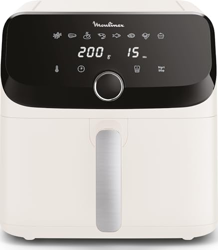 Moulinex Easy Fry Collection Ivoire 7,5L, air fryer, Très grande capacité, 8 programmes intuitifs, Format compact, EZ855AF0