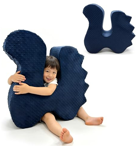 Siège à Bascule sensoriel Dinosaure pour Enfants autistes | Grand Jouet sensoriel à Pression Profonde Bleu de 71,1 cm | Siège sensoriel en Mousse pour Les Amateurs d'autisme et d'adhd