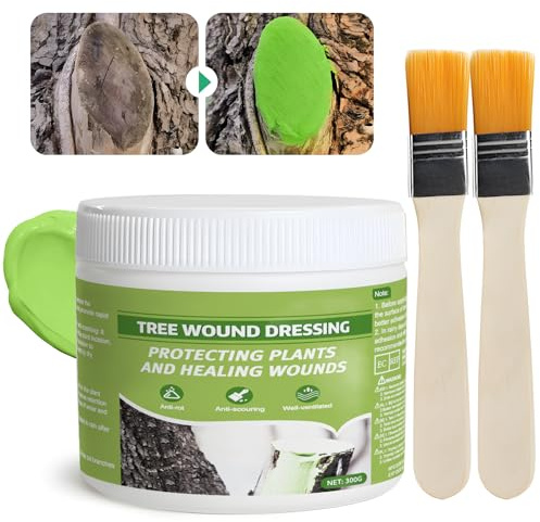 AllisWay Mastic Cicatrisant Arbre,Favorise la Cicatrisation des Plaies,Vert | Cicatrisant Arbre, Cicatrisant Arbra Fruitier, Facile à Tailler et à Greffer, Convient aux Arbres Fruitiers, Arbustes, 300 g