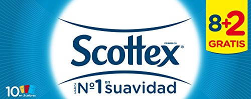 Scottex P10 – Fazzoletti, 10 confezioni (8+2), confezione da 6, totale da 60 pacchetti