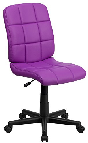 Flash Furniture Mid-Back Vinyl Executive Office Chair, Purple
