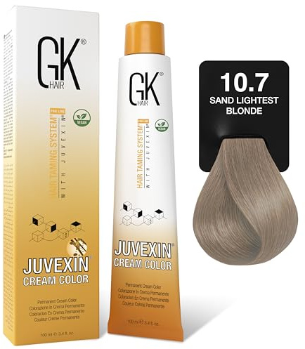 GK HAIR Global Keratin Professional Hair Color Cream Tube (3.4 Fl Oz/100ml) Nourishing & Cleansing Colors for Styling High Performance Long Lasting Semi Permanent Natural Toner Dye