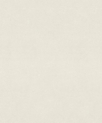 rasch Tapete 467109 aus der Kollektion Vincenza – Einfarbige Vliestapete in Weiß – 10,05m x 53cm (L x B)