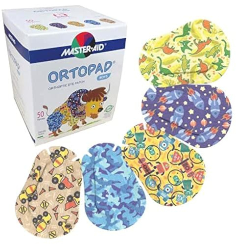Ortopad® Bamboo Boys Eye Patches, 50/Box (Medium Size, 2-4 yrs) Blue Camo Pack