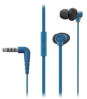 Panasonic RP-TCM130 Auricolari In-Ear a Tenuta Stabile, Driver da 8,8 mm, XBS per Bassi Potenti, Microfono in Linea, Compatibili con Smartphone, Blu