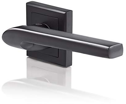 Yale YPP7-S-CB Door Handle Square 7 Pieces Black Sienna Model - Button Lock