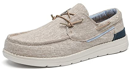 Bruno Marc Men's Slip-on Loafers Casual Boat Shoes,Size 9.5,Khaki,SBLS223M