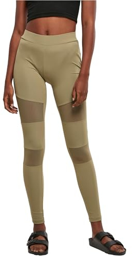 Urban Classics Mallas para Mujer Tech Mesh Leggings, Caqui, S