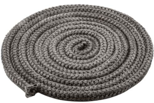 Scettar 10mm*3m Guarnizione per Porta Stufa, Fibra di Vetro Corda Ignifuga per Stufa, Camini, Forno, Caldaia, Resistente Fino a 450-550℃