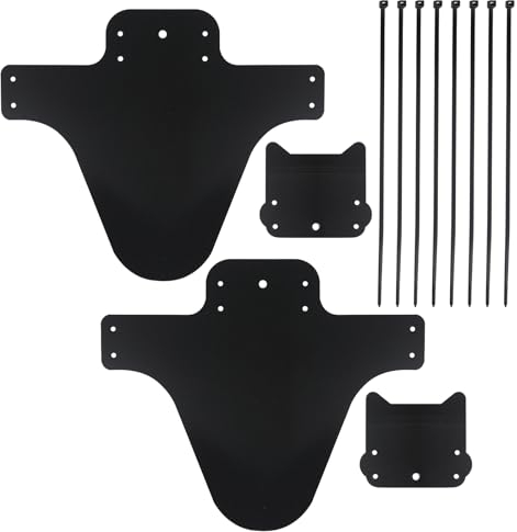 Guardabarros para bicicleta de montaña, 2 juegos de guardabarros trasero y delantero compatible con bicicleta, ajustable de 29 pulgadas, tamaño grande con 8 bridas para cables para tamaños de rueda de