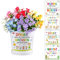 BOOMTOP 4 Aufkleber für Blumentopf Erzieherin Geschenk Danke, dass du mir beim Wachsen geholfen hast Rub on Sticker Blumentöpfe Transferaufkleber Dankeschön Abschiedsgeschenk Kita Kindergarten 10cm