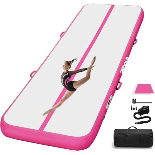 PPXIA Gymnastikmatta, luftmatta, track, 3 m, 20 cm höjd, gymnastikmatta, tumbling-mattor med kompletta tillbehör, uppblåsbar gymnastikmatta, för hemmet, utomhus, yoga