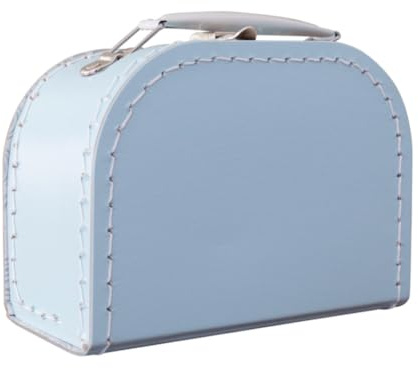 La Felin - Kinderkoffer Hellblau inkl. Buchstabenaufkleber 16 cm - Karton