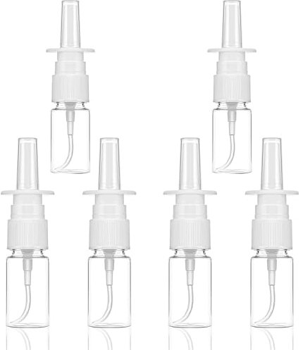 6 flaconi spray nasali vuoti da 10 ml, nebulizzatore ricaricabile, in plastica, nebulizzatore per naso, nebulizzatore fine, spray nasale, per trucco, acqua, profumo, oli essenziali