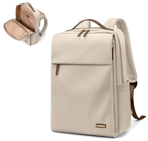 GOLF SUPAGS Flygbolag Godkänd Laptop Ryggsäck Dam Ledig Multifunktionell Ryggsäck Lämplig för 15,6 tum Notebook för arbete, universitet och resor, Aprikos, 15.6 Pollici