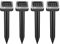 4x Dissuasori per Talpe, IP65 ImpermeabiLe, Dissuasore per talpe, Repellente di Solare per Giardino e Campeggio, Anti Talpe, Topi, Serpenti -black