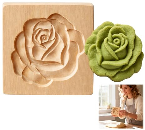 Emporte-pièces de Noël, en Bois 3D, Moules à Biscuits pour Noël, Halloween, Thanksgiving, Pâques, Idéal pour Enfants et Familles, Sculptés Main et Sans BPA