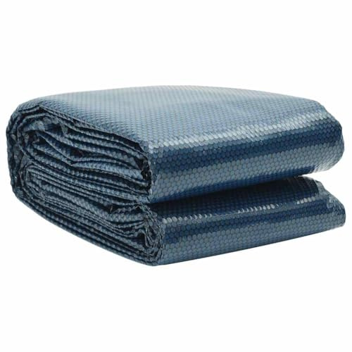 GeenYuu drivande pool-solpresenning PE 417 cm svart blå, extra tjock solfilm med luftkammare, vattentät, rivbeständig, UV-beständig, för pooler, bubbelpool, trädgård