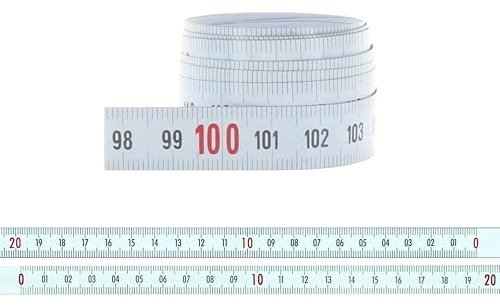 hedue® Självhäftande måttband 10 m X191 – mätskala med självhäftande baksida, höger till vänster