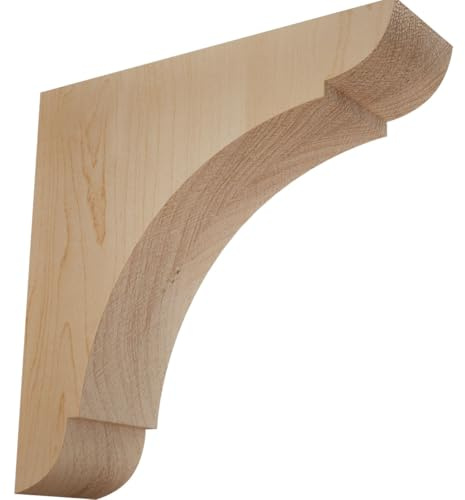 Ekena BKTW01X06X06OLMA 1 3/4-Inch Width x 6-Inch Depth x 6-Inch Height Small Olympic Wood Bracket - Maple