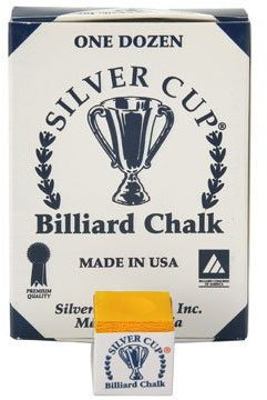 Master Chalk Tiza Billar Silver Cup Naranja 12 Unid 7508