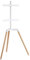 EasyLife - Treppiede per TV cavalletto di design, supporto per schermi fino a 65 e 35kg, orientabile di 140°, regolabile in altezza, con gestione dei cavi, VESA fino a 400x400 (bianco/faggio)