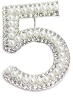Nuovo design numero 5 abbigliamento gioielli Bulk spilla spilla fatta a mano con perle di sicurezza spilla per la competizione di gioco