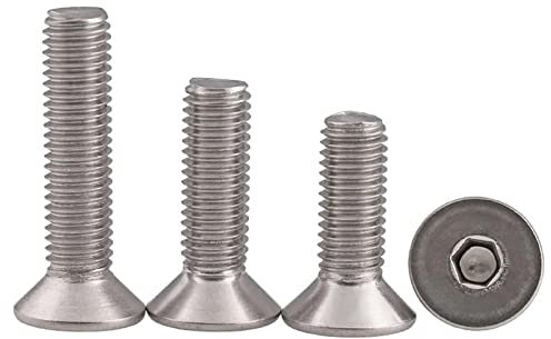 Viti 316 acciaio inossidabile DIN7991. Vite a testa piatta a testa esagonale M4 m5 m6 m8 (10 PC) (Dimensione : M6 x 35mm)