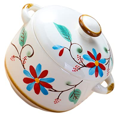 TOPBATHY Estofado Titular De Condimento Recipiente con Tapa Tazón De Sopa De Cebolla Francesa Olla De Sopa De Cebolla Cuenco para Servir Comida Tarro De Porcelana Francés Cerámica