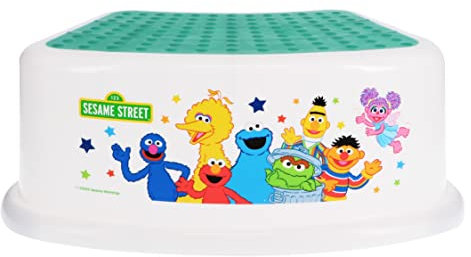 Sesame Street Sesame Squad Step Stool - Kids Step Stool, Potty Training, Non-Slip, Bathroom, Kitchen, Lightweight