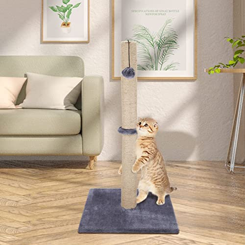 Youyijia Cat Scratching Post 74cm Cat Scratcher Sisal Rope Covered Soft Smooth Plush Vertical Scratch for Cats