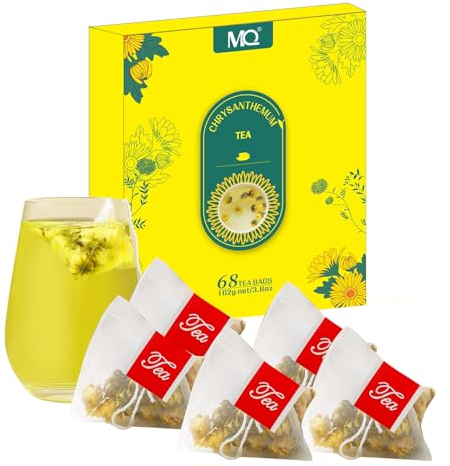 MQ Chrysanthemum Tea, 68 Bag/102g Natural Dried Flower Tea, Caffeine Free Chrysanthemum Buds