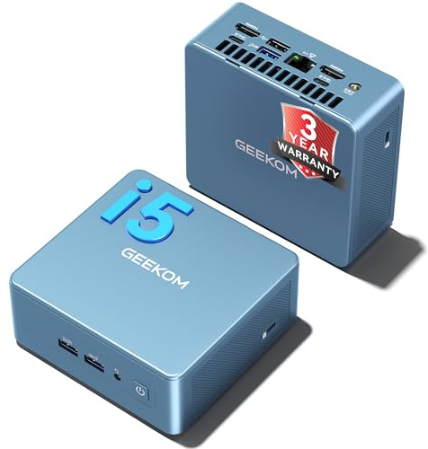 GEEKOM Mini PC[Business Cost-Saving Star] IT12(3-Year Coverage) with 12th Gen Intel i5-12450H Mini Computers,16 RAM/512GB SSD(Not LPDDR) Windows 11 Pro Desktop PC (Low-Power),Dual USB 4/8K(UHS-II)