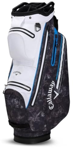 Callaway Golf Chev Dry 14 wasserdichte Cartbag 2024, Rauch/Weiß/Blau