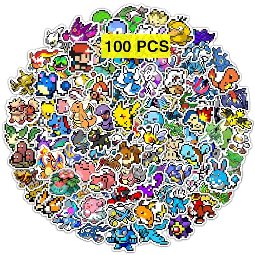 GTOTd Pixel Game Stickers Aufkleber (100 Stück) Cartoon Geschenke Merch für Laptop Wasserflasche Telefon Zubehör Auto Stoßstange Fenster Helm Dekor Teens