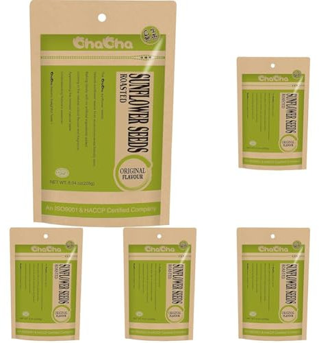 CHACHA - Graines de Tournesol Grillées Original, 1 sachet de 228 g (Lot de 5)