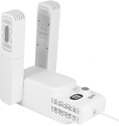 UNISOPH Boot Dryer Shoe Dryer, Glove Dryer & Boot Warmer with 3rd Gear Timer Function and Portable Adjustable Rack, Quick Drying Boot Warmer for Drying Shoes Boots Gloves Socks(White)