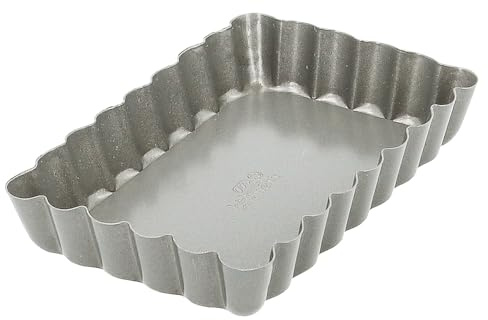 RBV Birkmann Mini tarteform – grå – 13 x 8 cm – kolstål – non-stick beläggning