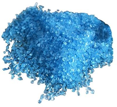 BESPORTBLE Piedra Decorativa para Acuario y Pecera Azul Claro, Grava De Vidrio Pulida 500 G, Sustrato Seguro para Decoración De Tanques y Uso Terrarios