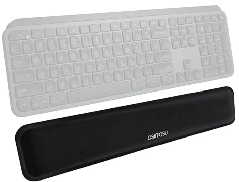 OSIITOSU Keyboard Wrist Rest 16.9 Keyboard Wrist Support Ergonomic 65D High-Density Soft Memory Foam Anti-Slip Rubber Base for Full-Size Keyboards
