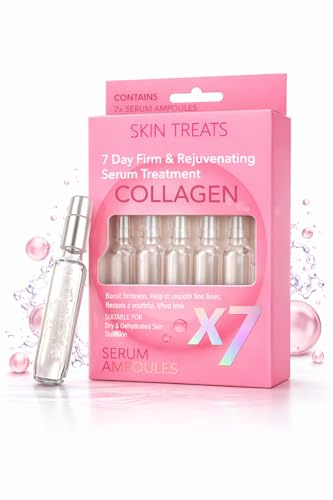 Skin Treats Collagen Serum Ampoules x7 – 7 Day Firm & Rejuvenating Treatment, Hydrating Anti-Ageing Face Serum for Dry, Dull Skin – Smooth Fine Lines & Restore Youthful Glow