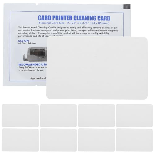 Kisangel Cartes de Nettoyage pour Lecteurs de Cartes 15 Unités 125 X 79 MM en PVC pour Machines à Compter la Monnaie et Terminaux de Point de Vente en Milieu Professionnel