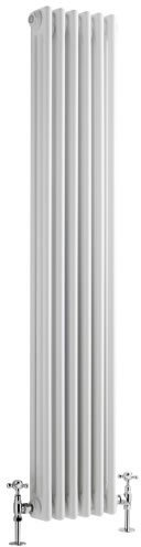 Milano Windsor White Cast Iron Style Vertical Triple Column Radiator - 1500mm x 290mm