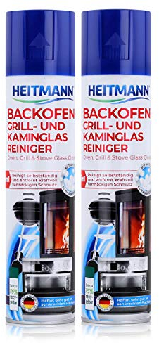Heitmann Backofen- und Grillreiniger: löst hartnäckigen Schmutz, ideal für Backöfen, Back- und Auffangbleche, Grills, Roste, Herdplatten, Töpfe, Pfannen, für die Warm- und Kaltreinigung, 2 x 400g