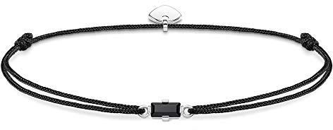 Thomas Sabo Women Bracelet Little Secret Black Stone Baguette Cut 925 Sterling Silver LS0106-401-5-L20v
