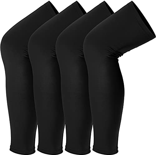 Tatuo 4 Pcs Compression Leg Sleeves UV Protection, Black