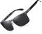 DUCO Herren Polarisierte Sonnenbrille mit Rechteckig Metallrahmen und Kohlefaser Brille Beine UV400 DC8208 (Gunmetal)